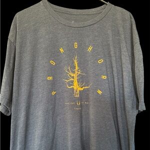 Linksoul PRONGHORN Charcoal Tee w/ Tree Graphic size XXL Cool vintage look